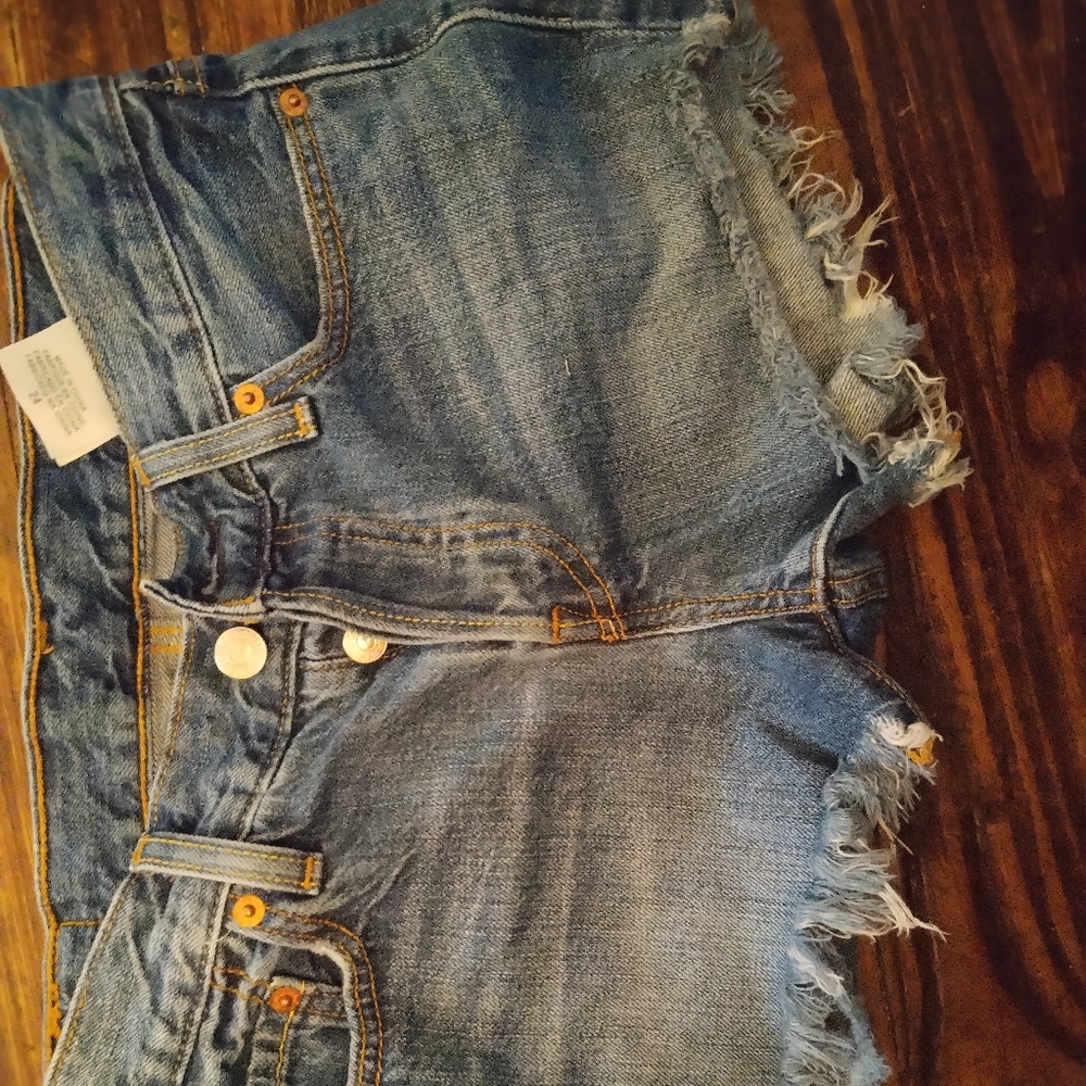 Levi's button fly jean shorts